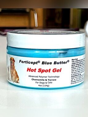 NEW Forticept Blue Butter Hot Spot Gel for Dogs & Cats 4oz